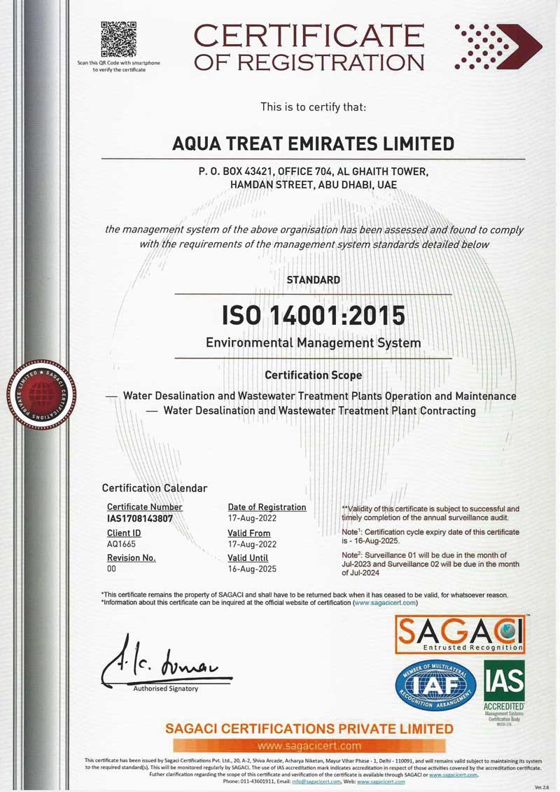 AquaTreat's ISO-14001